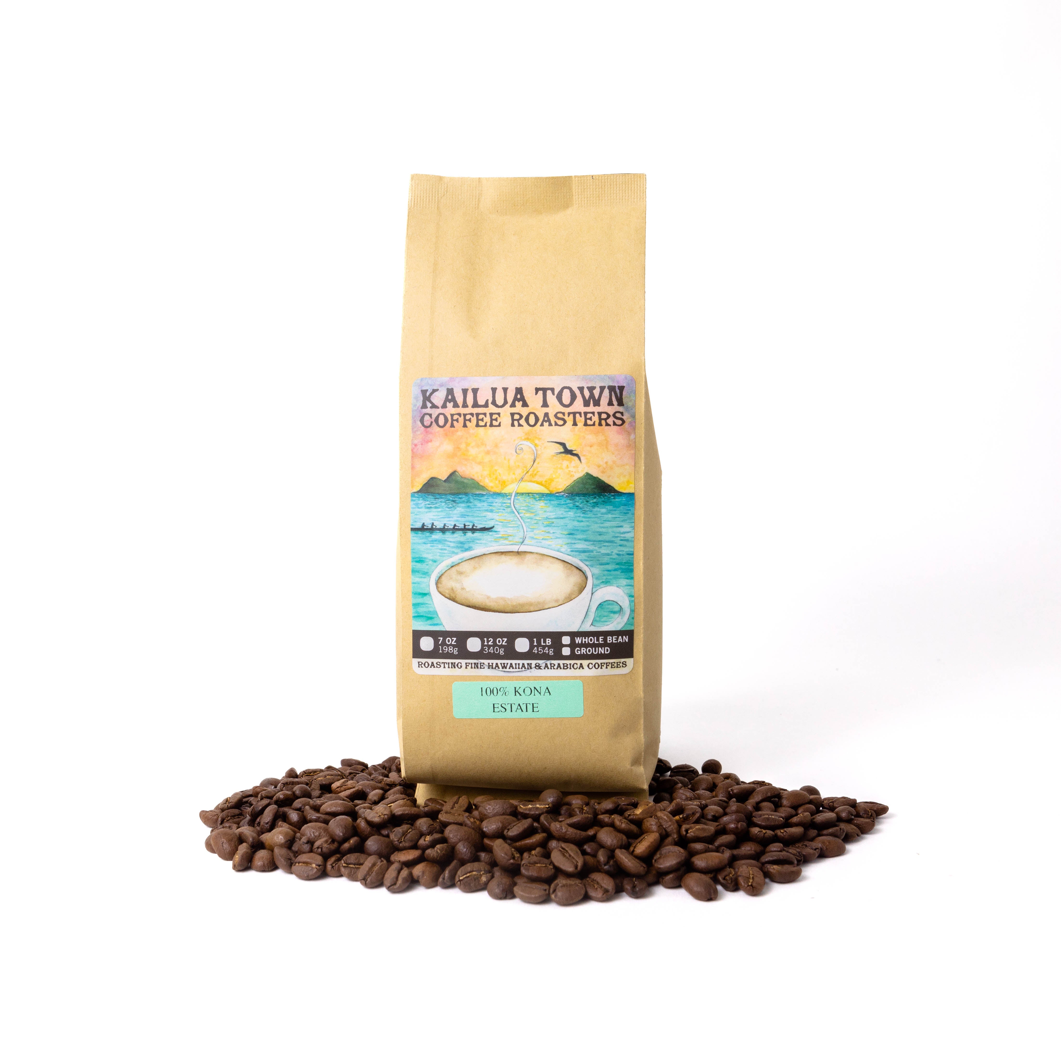 100% Kona Estate Coffee - Roasted in Kailua, Hawaii